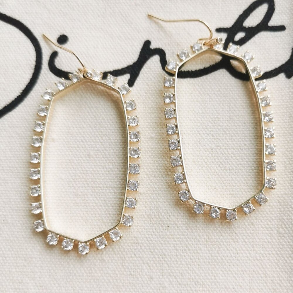 Kendra Scott Statement Earrings - Danielle Open F… - image 3